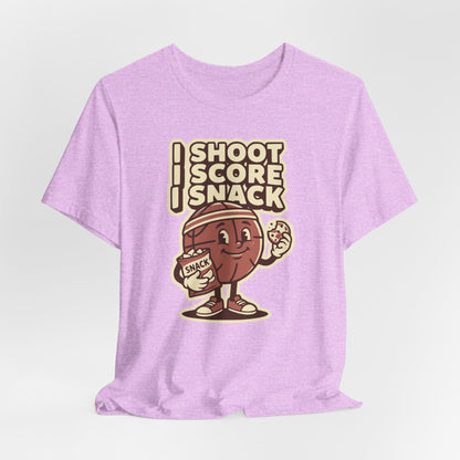 I Shoot I Score I Snack Basketball T-Shirt | Funny Hooper Tee | Gift for Ballers