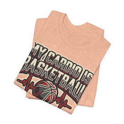 My Cardio is Basketball Heartbeat T-Shirt | Funny Hooper Tee | Gift for Players