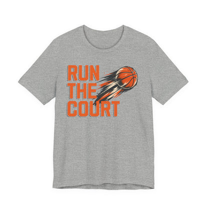 Run The Court Basketball T-Shirt | Motion Hooper Tee | Perfect Gift for Players