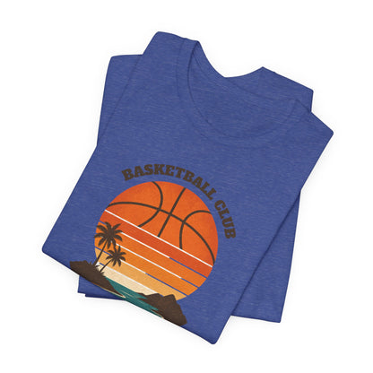 Retro Basketball Club Sunset T-Shirt | Vintage Hoops Tee | Perfect Gift