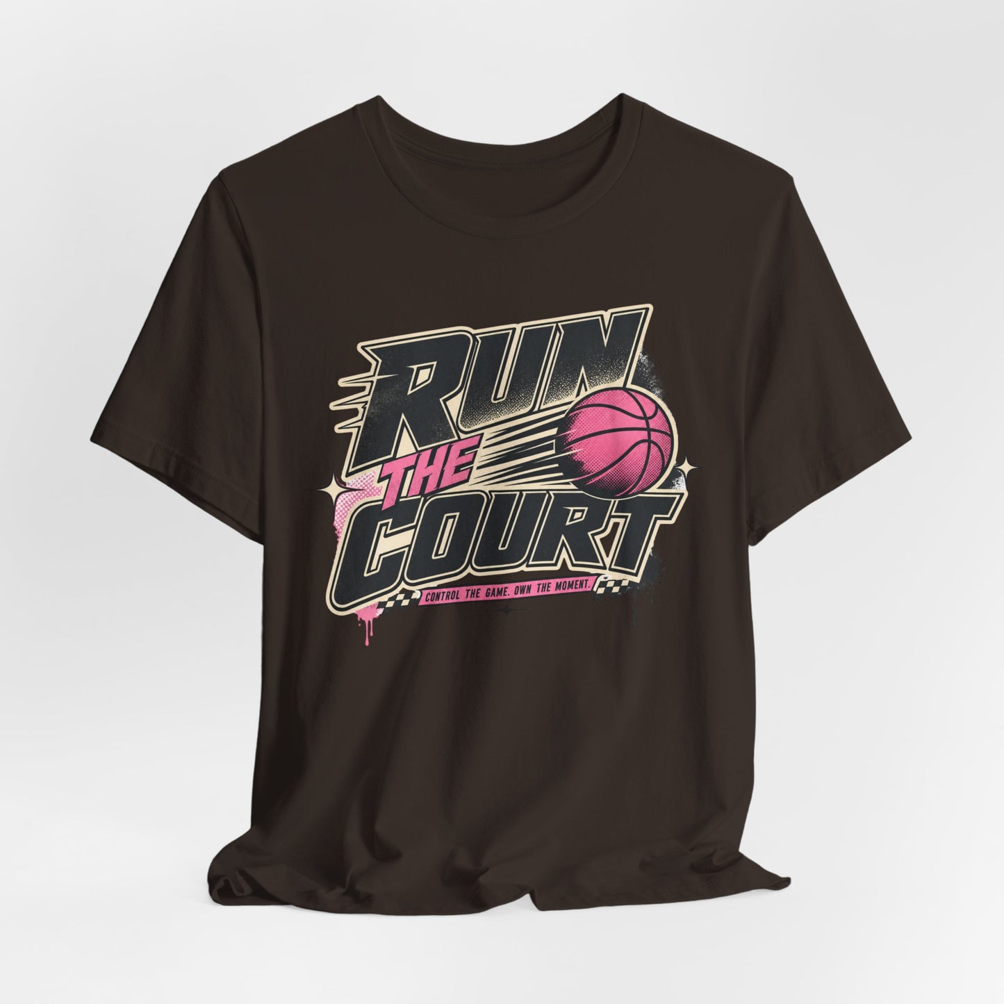 Run The Court Basketball T-Shirt | Women's Hooper Tee | Perfect Gift for Female Players