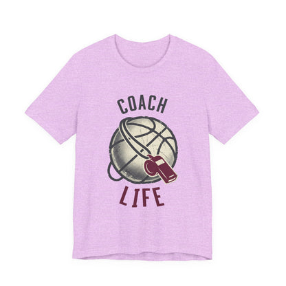 Coach Life Basketball T-Shirt | Whistle & Ball Tee | Perfect Gift for Coaches