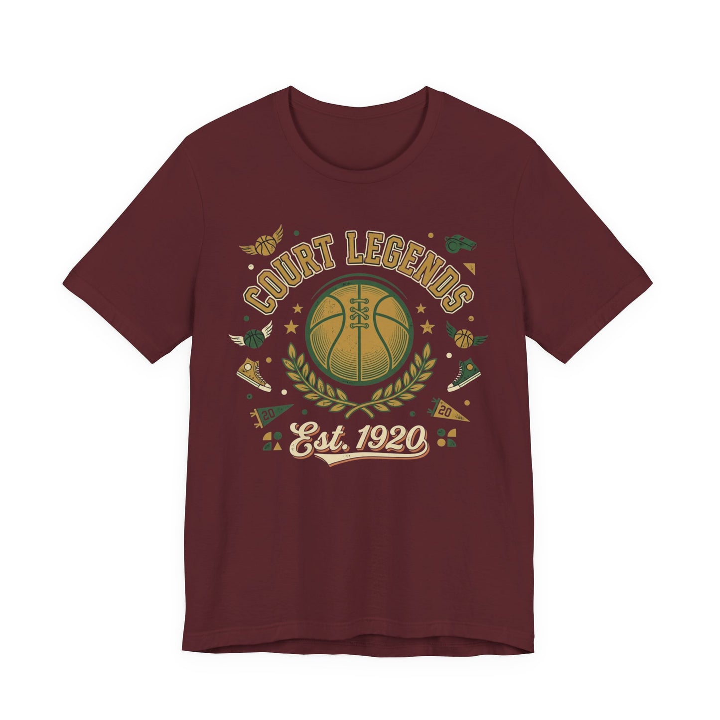 Court Legends Est. 1920 Basketball T-Shirt | Vintage Coach Tee | Premium Hoopers Gift