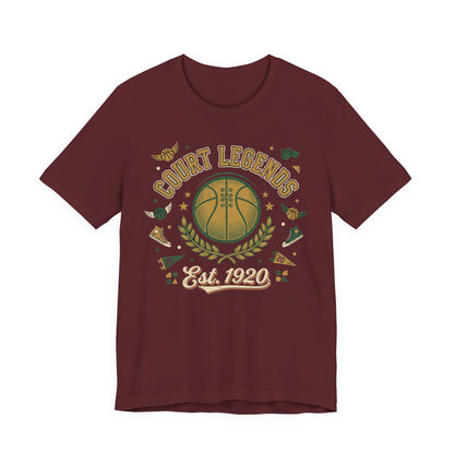 Court Legends Est. 1920 Basketball T-Shirt | Vintage Coach Tee | Premium Hoopers Gift