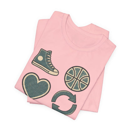 Live Hoop Repeat Basketball T-Shirt | Vintage Hooper Tee | Perfect Gift for Court Players