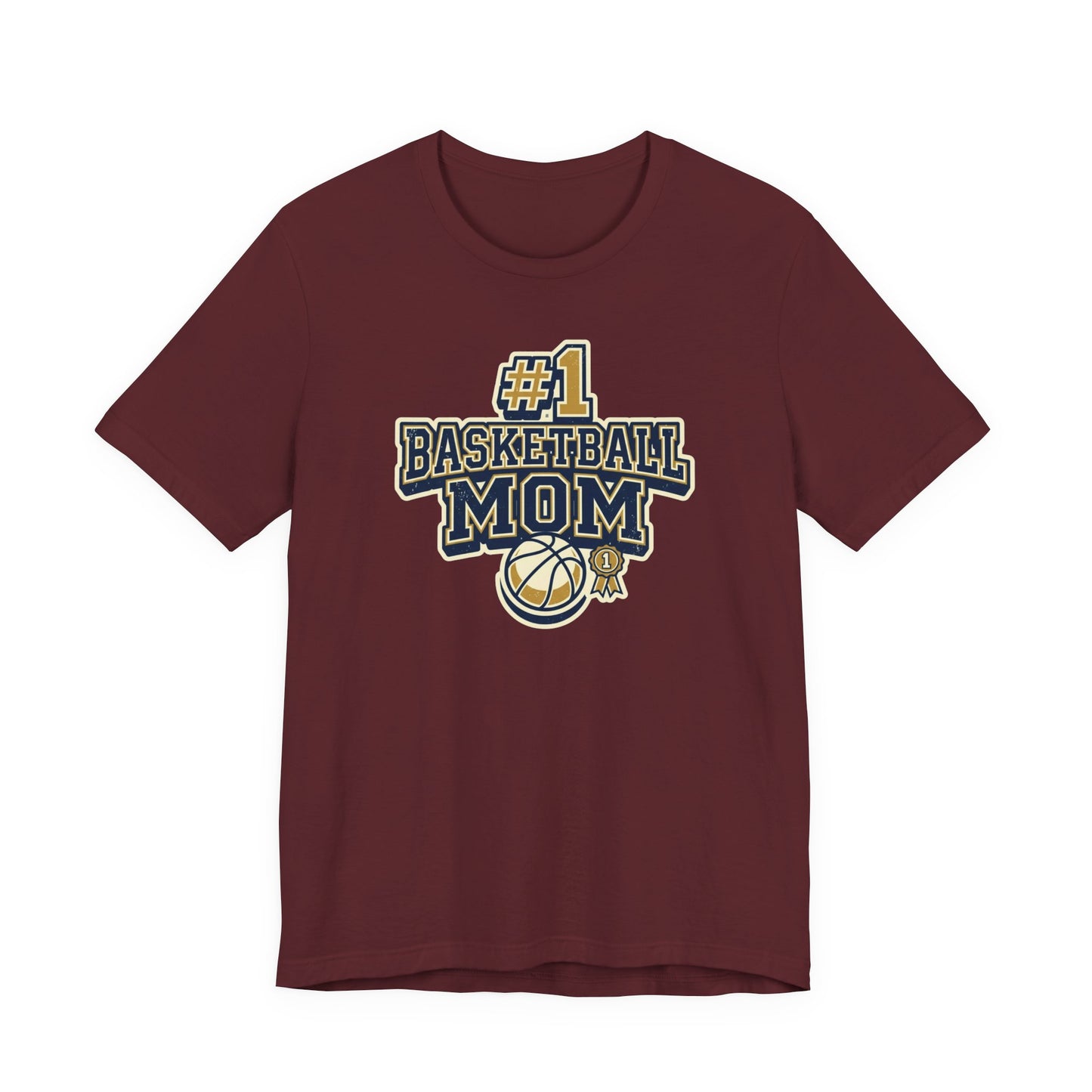 #1 Basketball Mom T-Shirt | Navy & Gold Award Grafik | Perfektes Geschenk
