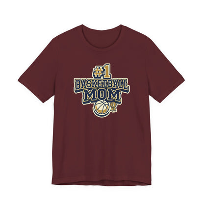 #1 Basketball Mom Tee | Navy & Gold Award Graphic | Perfect Gift for Hooper Parents