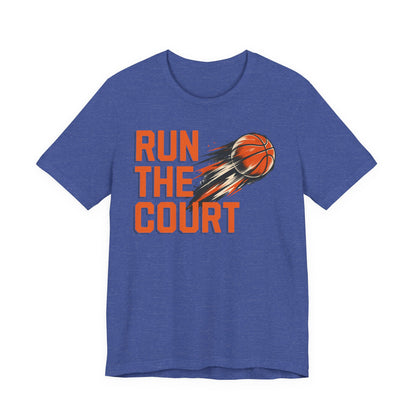 Run The Court Basketball T-Shirt | Motion Hooper Tee | Perfect Gift for Players