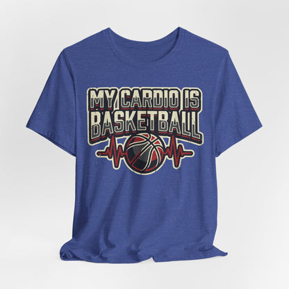 My Cardio is Basketball Heartbeat T-Shirt | Funny Hooper Tee | Gift for Players