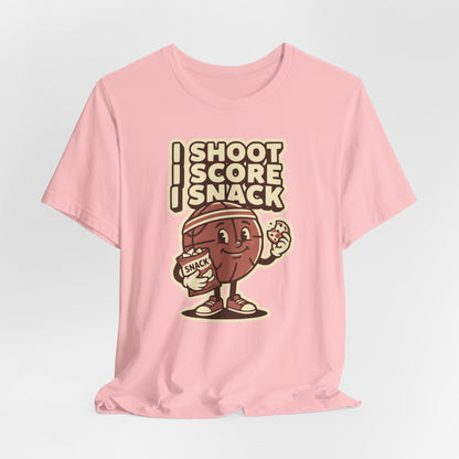 I Shoot I Score I Snack Basketball T-Shirt | Funny Hooper Tee | Gift for Ballers