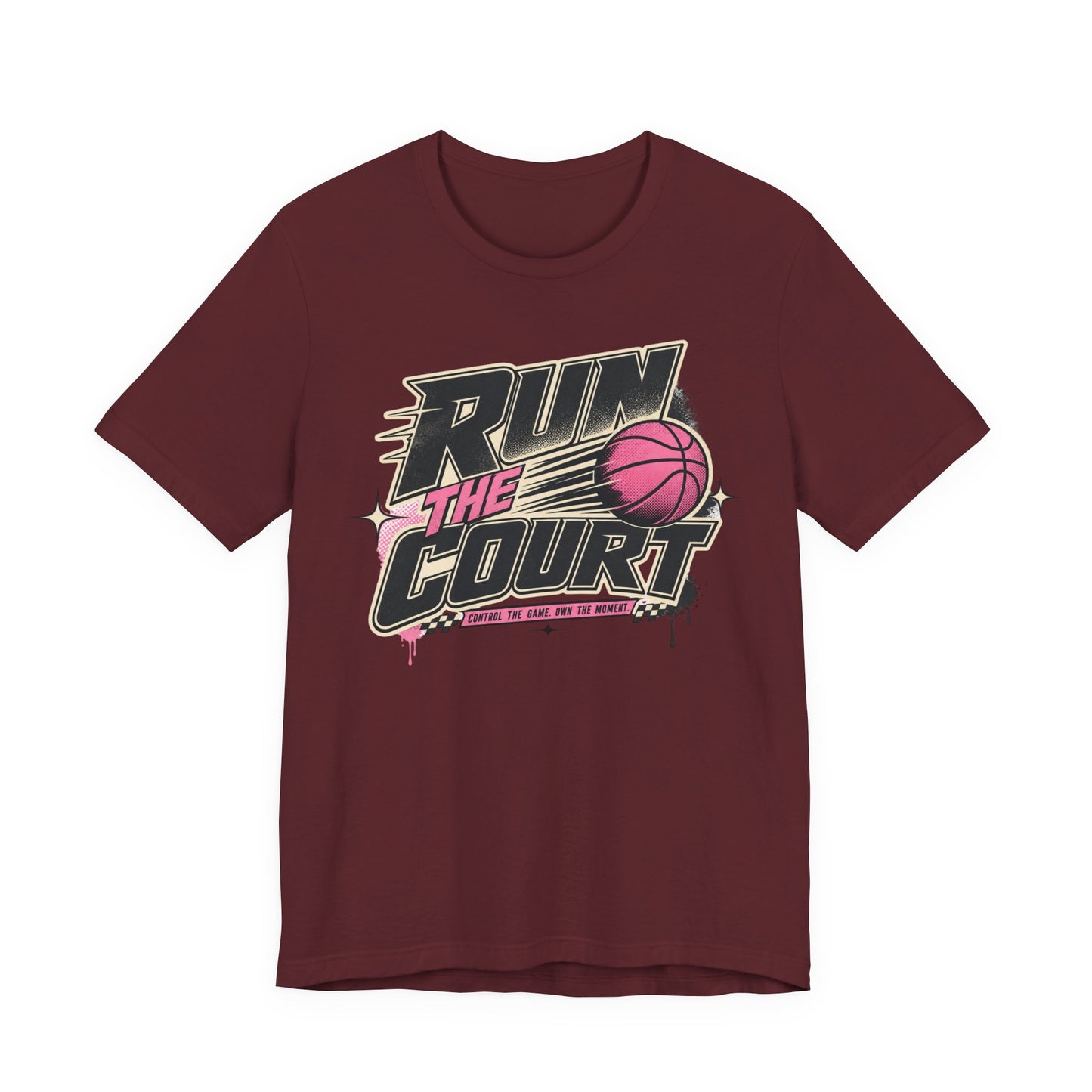 Run The Court Basketball T-Shirt | Women's Hooper Tee | Perfect Gift for Female Players
