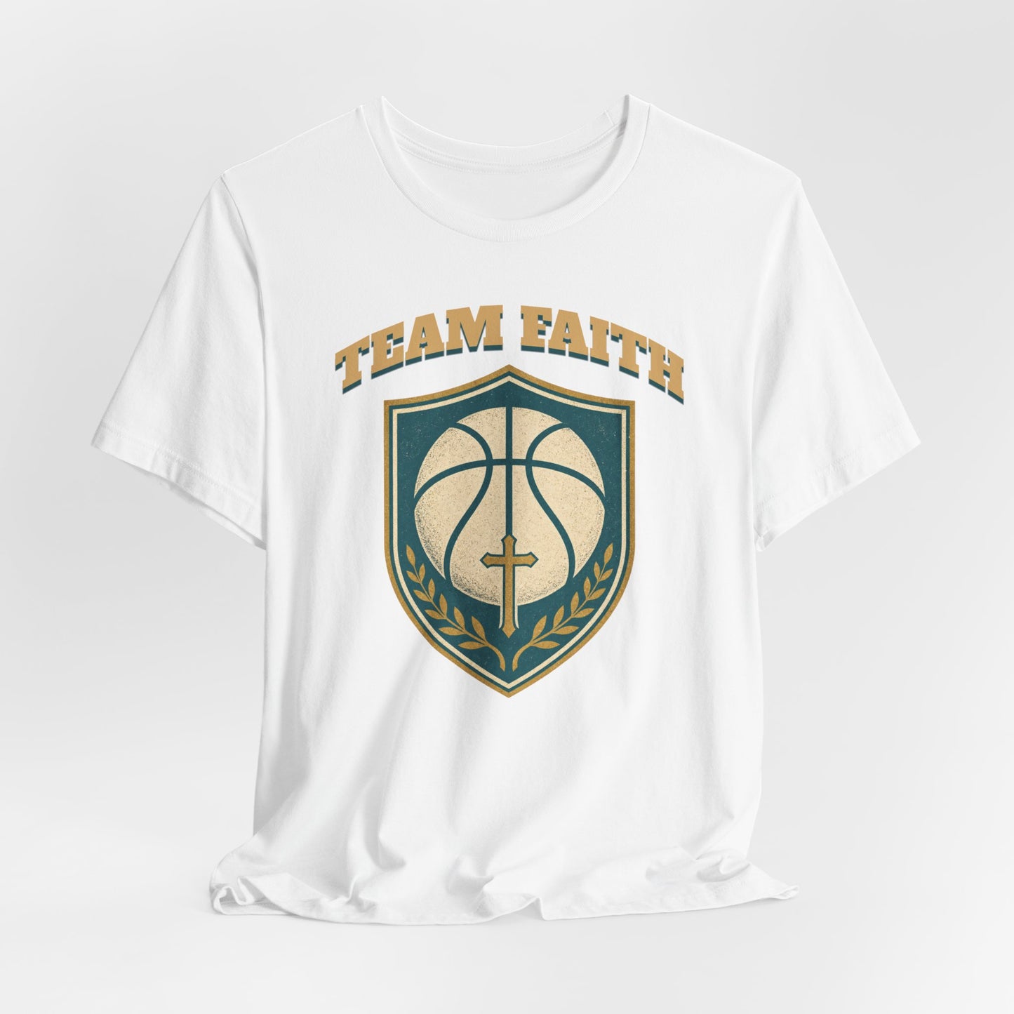 Team Faith Basketball T-Shirt | Cross & Hoops Tee | Spiritual Hoopers Gift