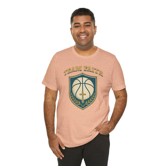 Team Faith Basketball T-Shirt | Cross & Hoops Tee | Spiritual Hoopers Gift