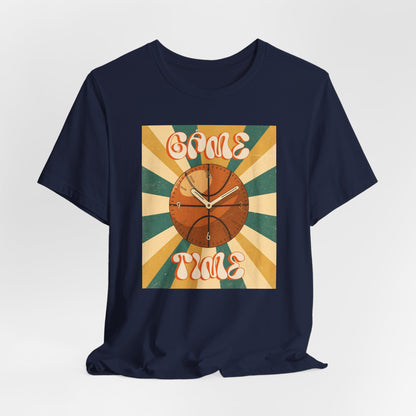 Game Time Basketball Clock T-Shirt | Retro Hooper Tee | Perfect Gift for Ball Players