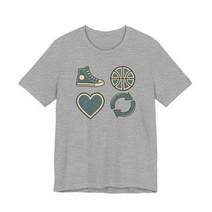 Live Hoop Repeat Basketball T-Shirt | Vintage Hooper Tee | Perfect Gift for Court Players