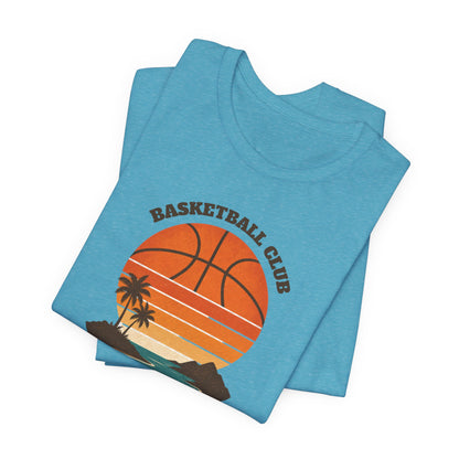 Retro Basketball Club Sunset T-Shirt | Vintage Hoops Tee | Perfect Gift