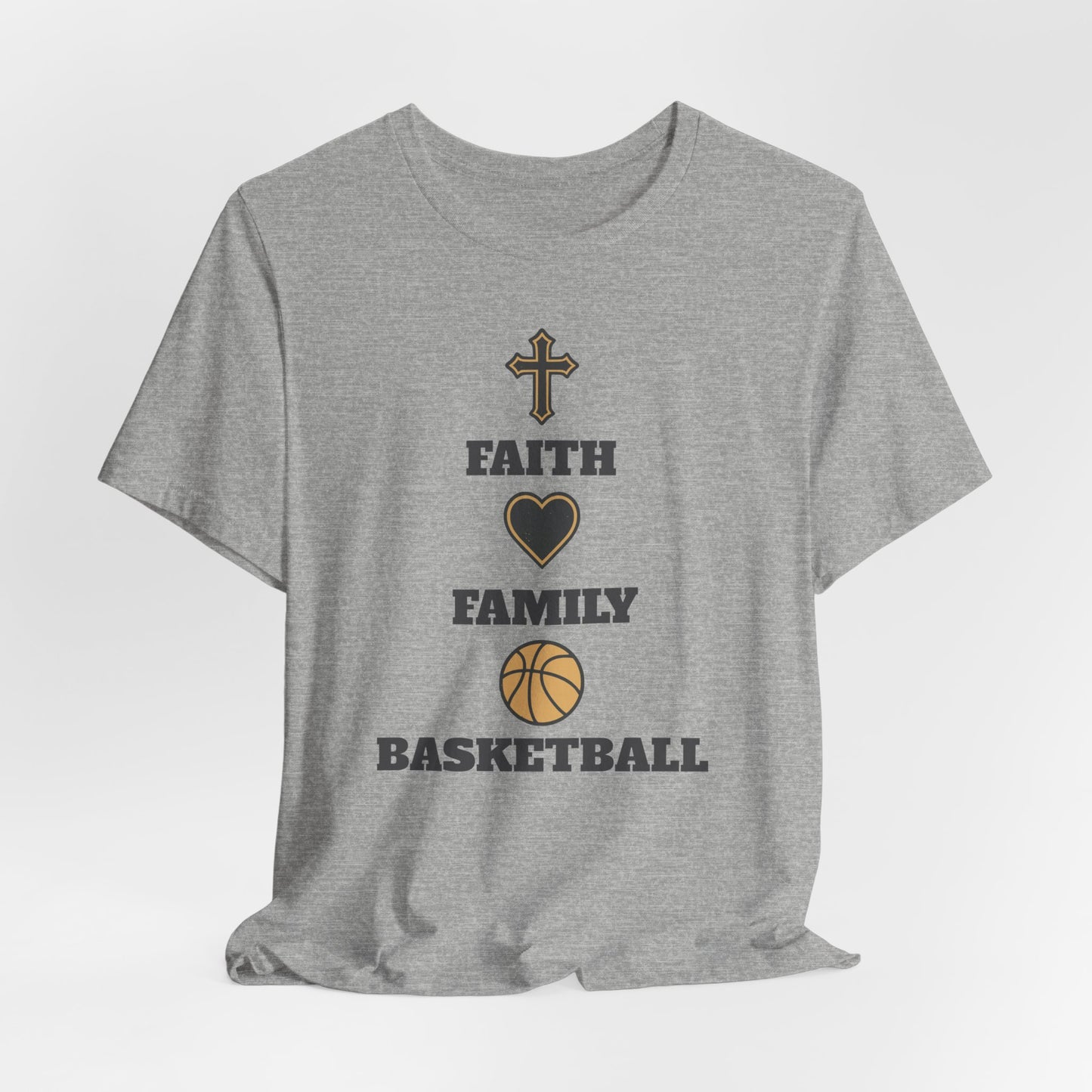 Faith Family Basketball T-Shirt | Inspirations-Hooper Tee | Geschenk für Spieler