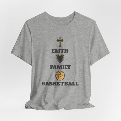 Faith Family Basketball T-Shirt | Inspirational Hooper Tee | Perfect Gift for Players