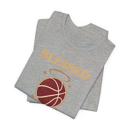 Blessed and Balling Basketball T-Shirt | Faith Halo Tee | Perfect Gift for Hoopers