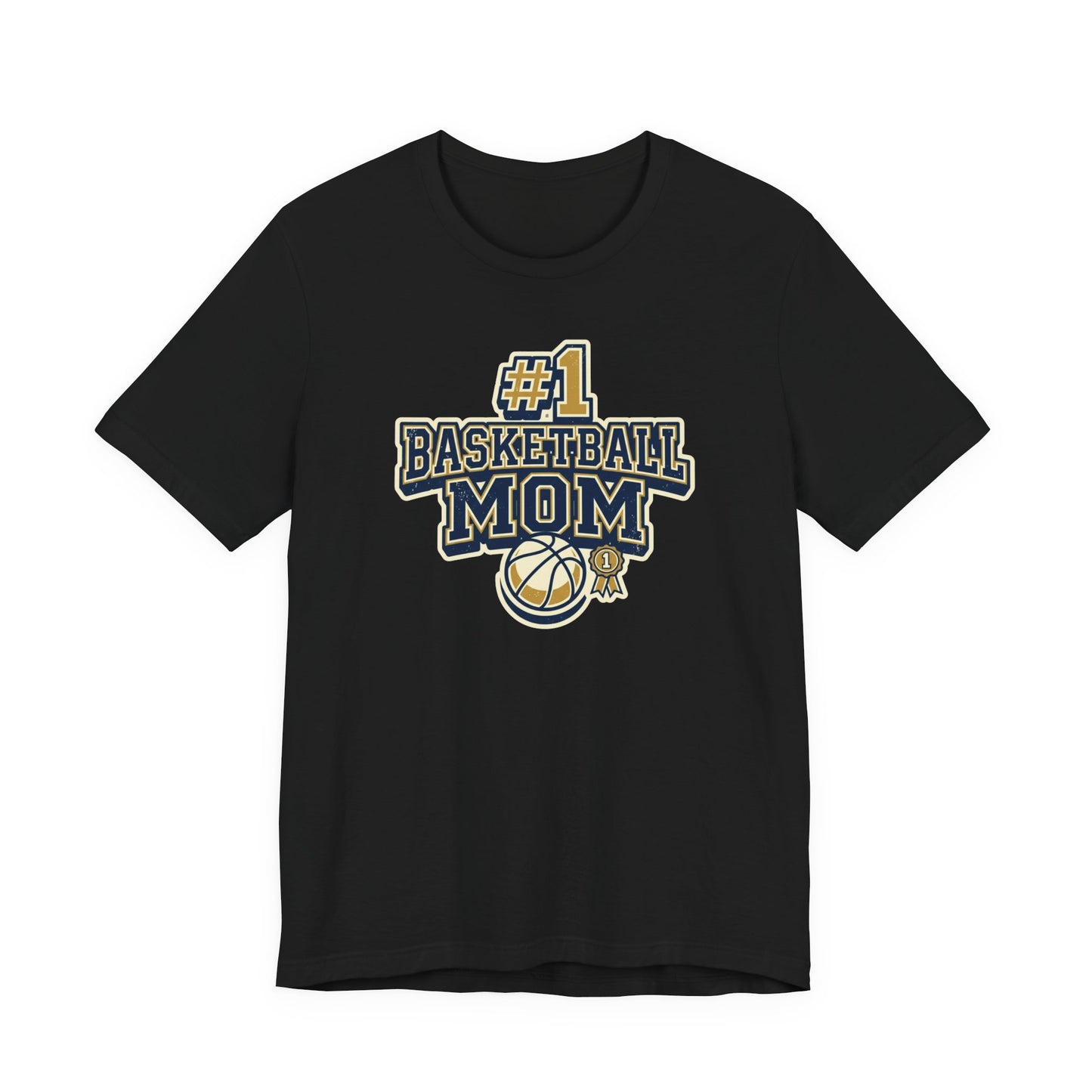 #1 Basketball Mom T-Shirt | Navy & Gold Award Grafik | Perfektes Geschenk