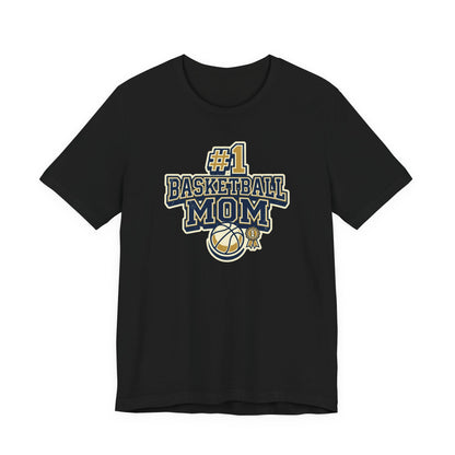 #1 Basketball Mom Tee | Navy & Gold Award Graphic | Perfect Gift for Hooper Parents
