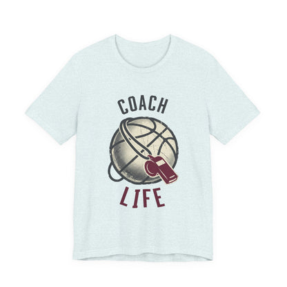 Coach Life Basketball T-Shirt | Whistle & Ball Tee | Perfect Gift for Coaches