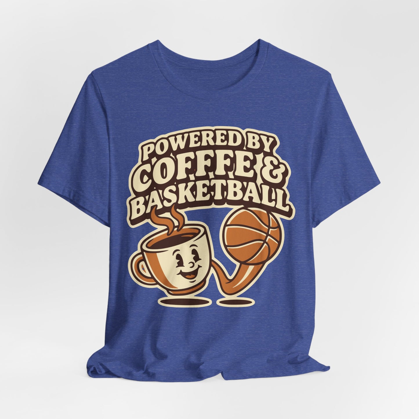 Powered by Coffee & Basketball T-Shirt | Witziger Hooper Tee | Perfektes Geschenk