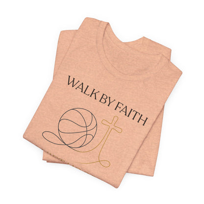 Walk by Faith Quiet Hoops Basketball T-Shirt | Spiritual Tee | Perfect Gift for Hoopers