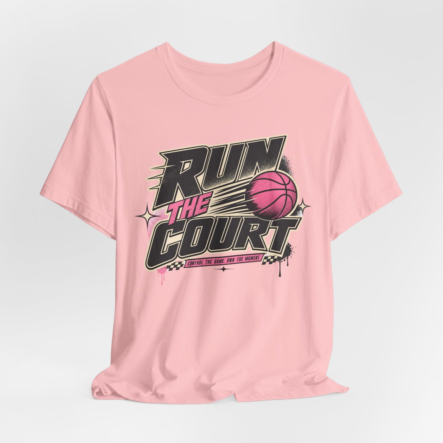 Run The Court Basketball T-Shirt | Women's Hooper Tee | Perfect Gift for Female Players