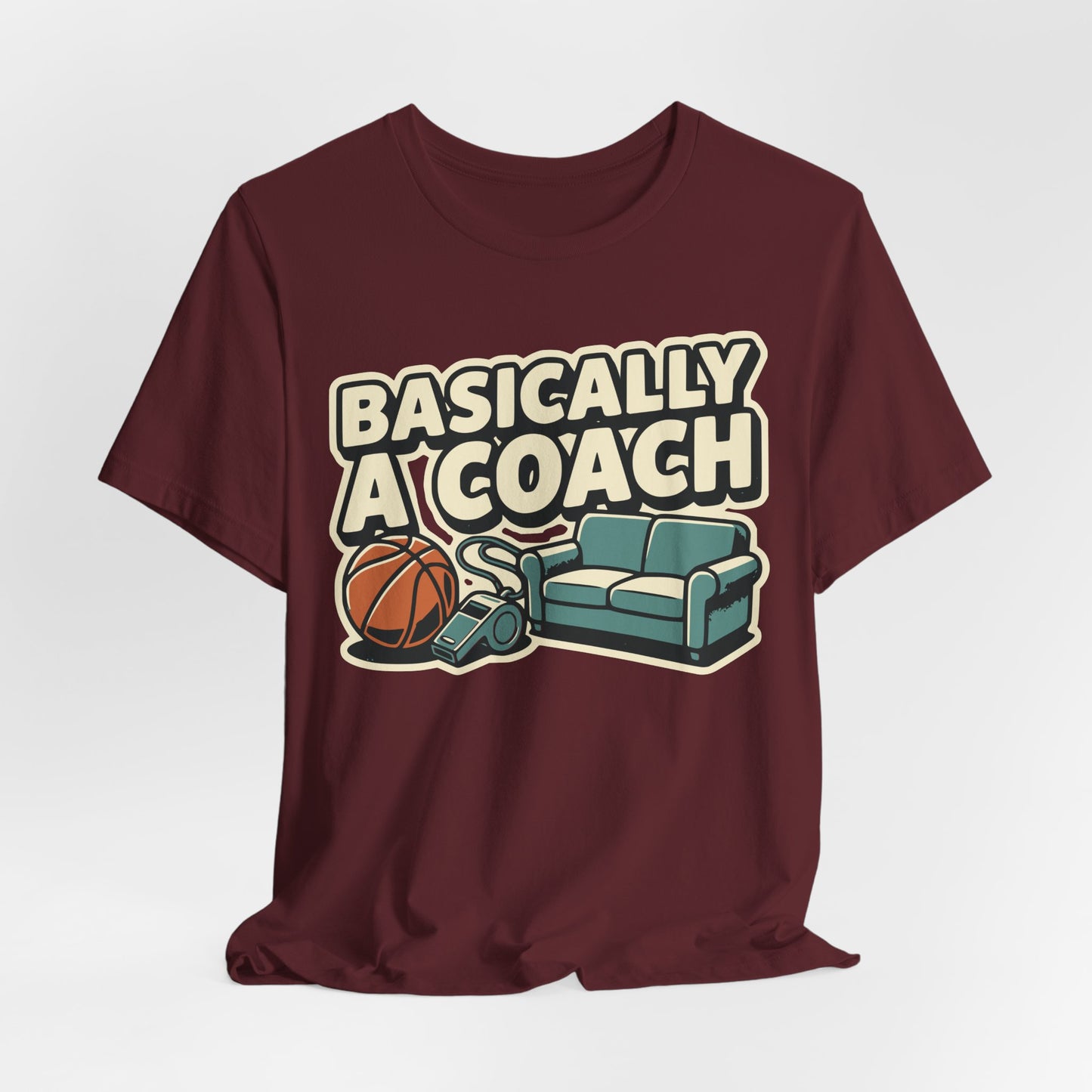 Basically A Coach Basketball T-Shirt | Witziger Hooper Tee | Geschenk für Trainer