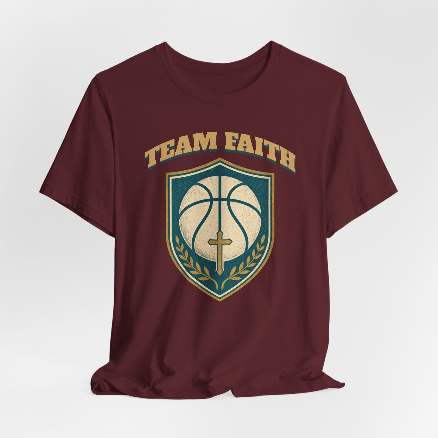 Team Faith Basketball T-Shirt | Cross & Hoops Tee | Spiritual Hoopers Gift
