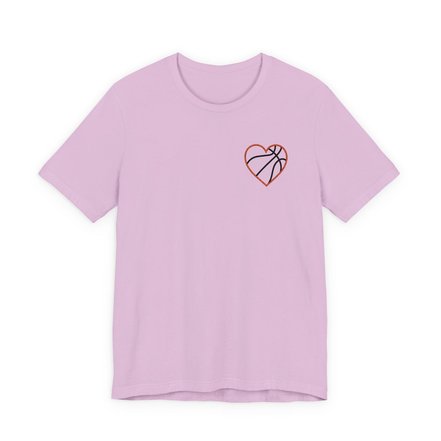 Besticktes Basketball-Herz T-Shirt | Minimalistisches Hoops-Shirt | Premium Basketball-Liebhaber Shirt
