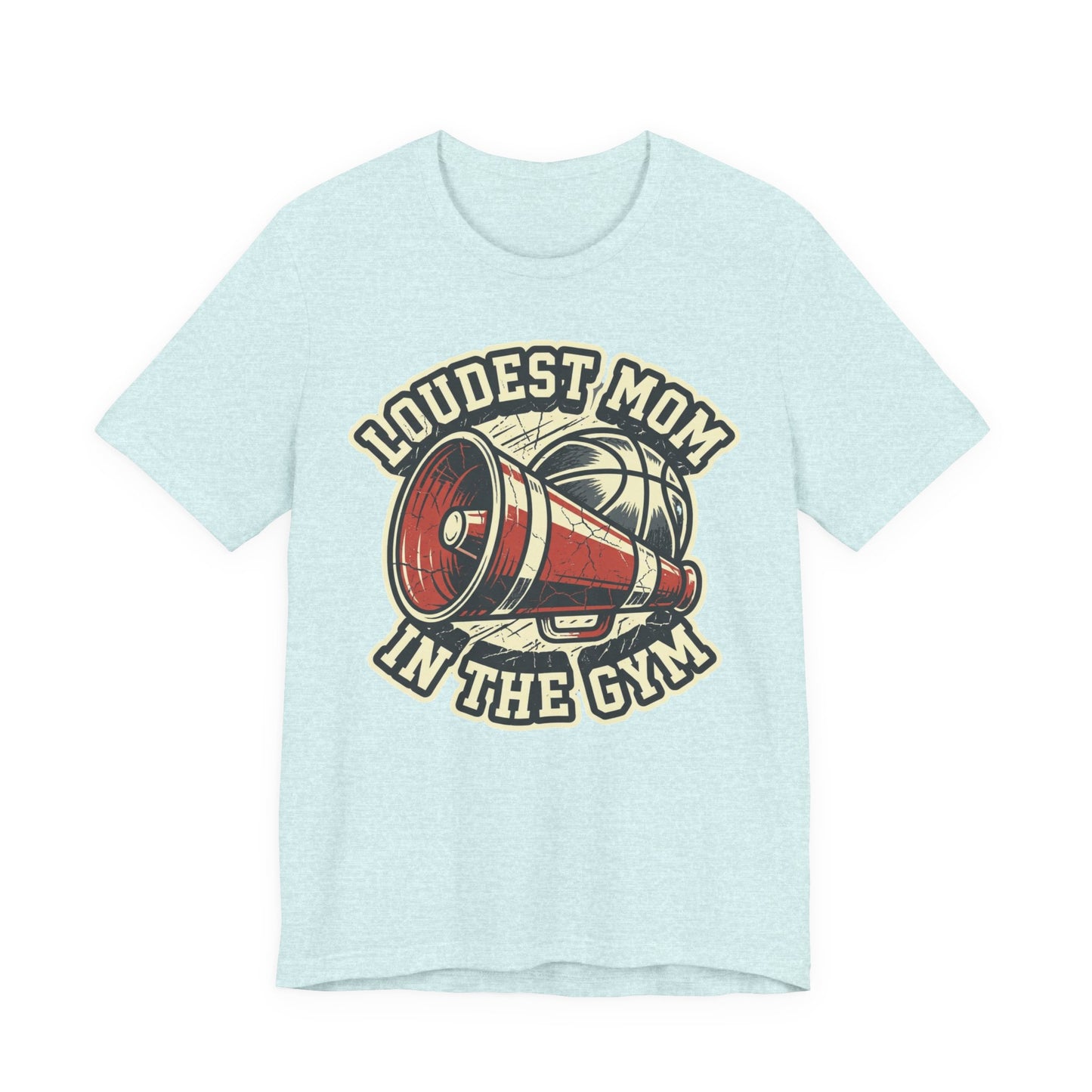 Loudest Mom in the Gym Basketball T-Shirt | Megaphon Tee | Perfektes Geschenk