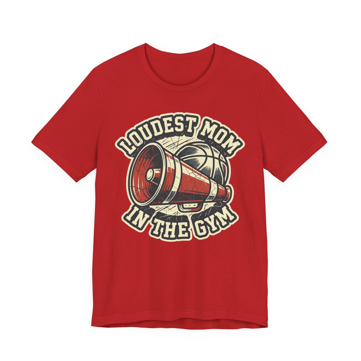 Loudest Mom in the Gym Basketball T-Shirt | Megaphon Tee | Perfektes Geschenk