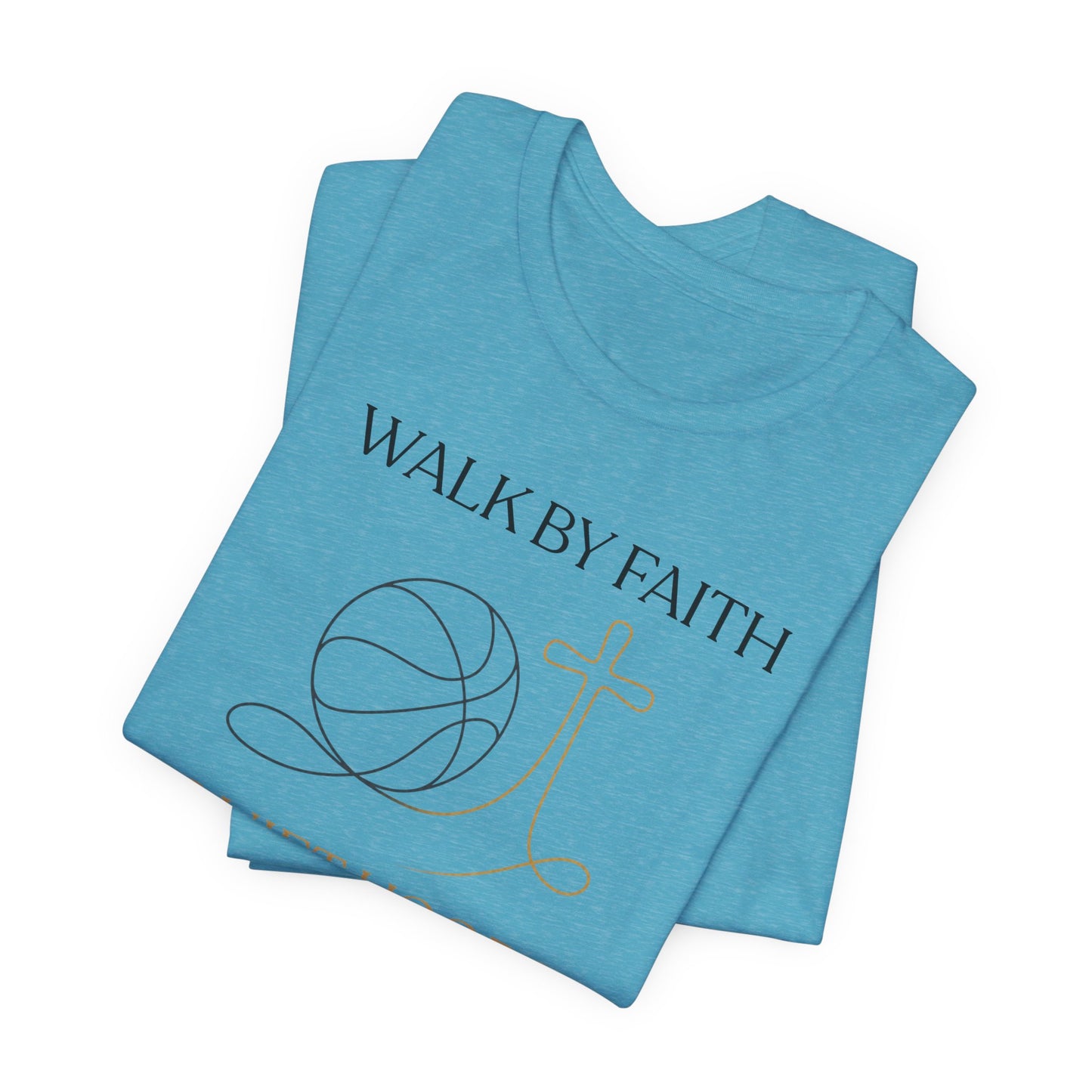 Walk by Faith Quiet Hoops Basketball T-Shirt | Spiritual Tee | Perfect Gift for Hoopers