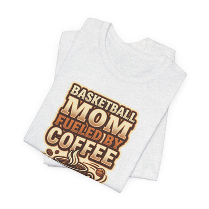 Basketball Mom Fueled by Coffee T-Shirt | Hooper Mom Tee | Perfect Gift for Sports Moms