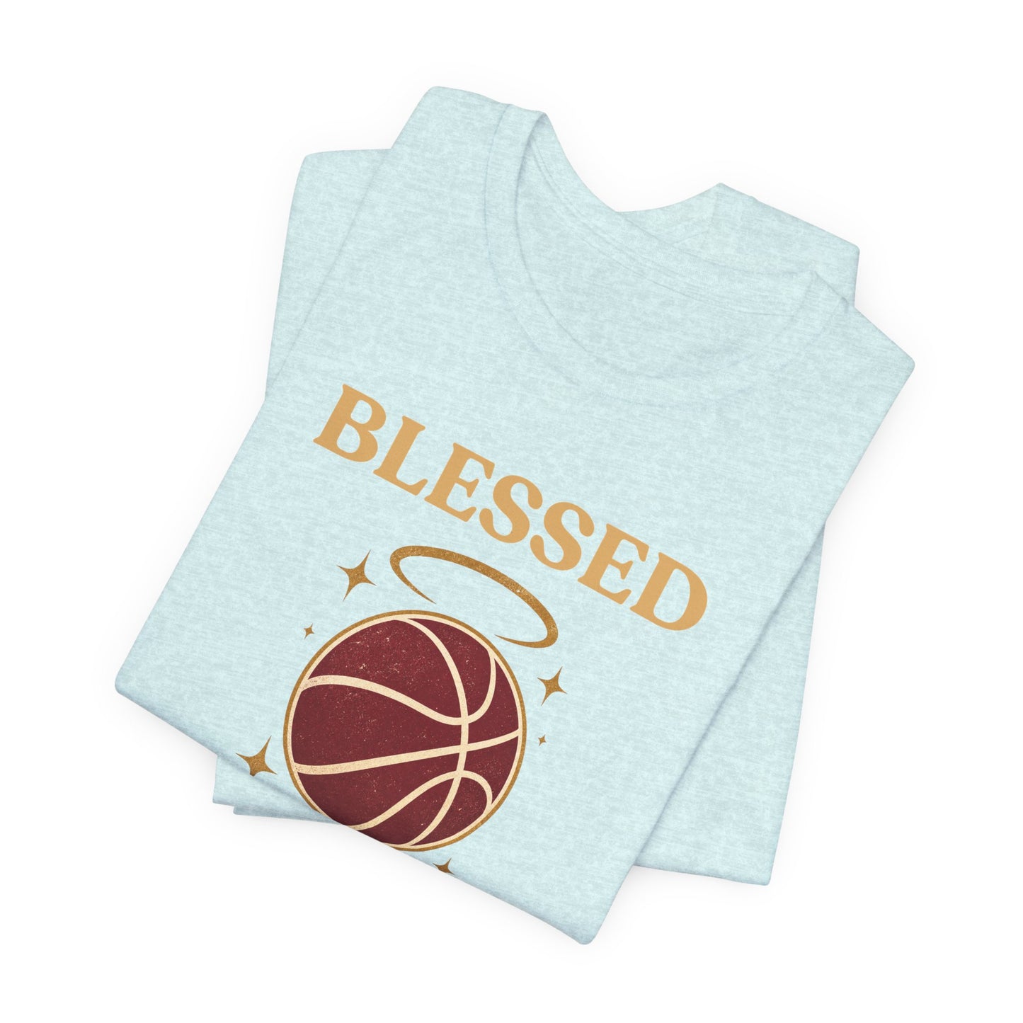 Blessed and Balling Basketball T-Shirt | Faith Halo Tee | Perfect Gift for Hoopers