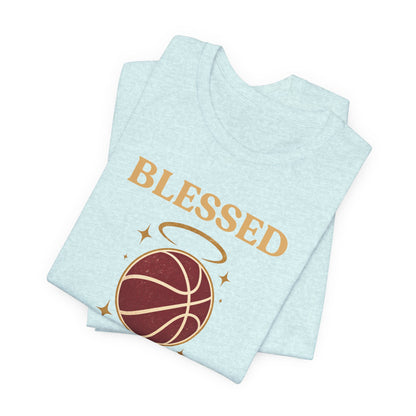 Blessed and Balling Basketball T-Shirt | Faith Halo Tee | Perfect Gift for Hoopers