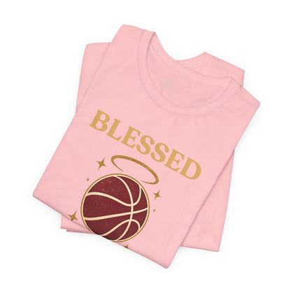 Blessed and Balling Basketball T-Shirt | Faith Halo Tee | Perfect Gift for Hoopers