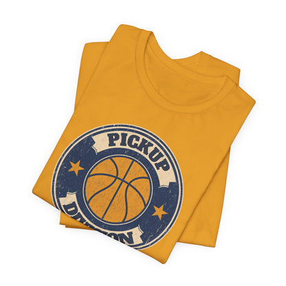 Pickup Division Retro Basketball T-Shirt | Vintage Badge Tee | Perfect Gift for Hoopers