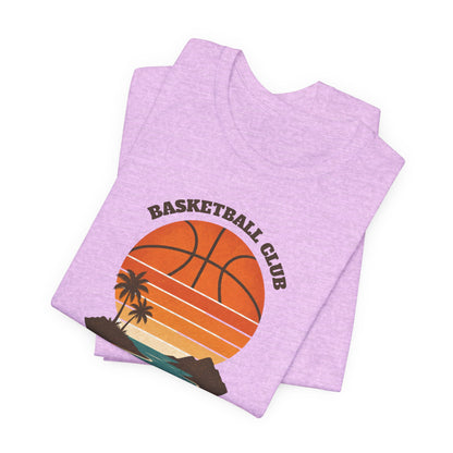 Retro Basketball Club Sunset T-Shirt | Vintage Hoops Tee | Perfect Gift