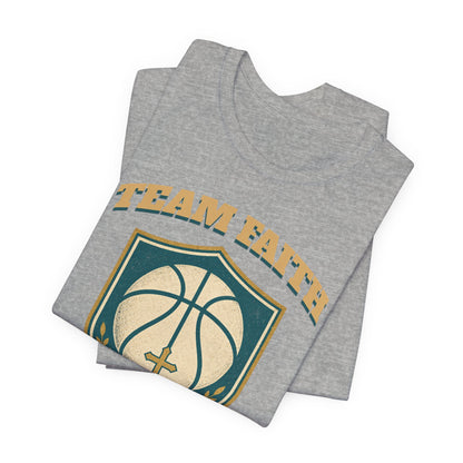 Team Faith Basketball T-Shirt | Cross & Hoops Tee | Spiritual Hoopers Gift