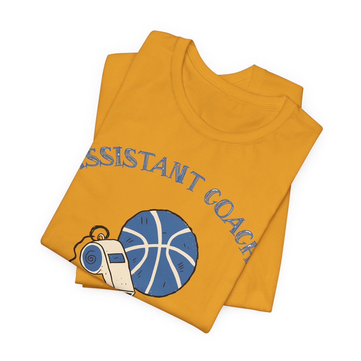Assistant Coach Basketball T-Shirt | Whistle & Ball Tee | Perfect Coach Gift