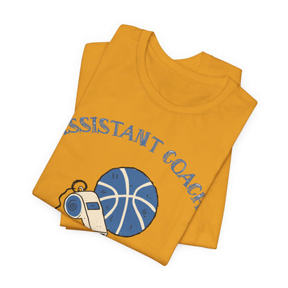 Assistant Coach Basketball T-Shirt | Whistle & Ball Tee | Perfect Coach Gift