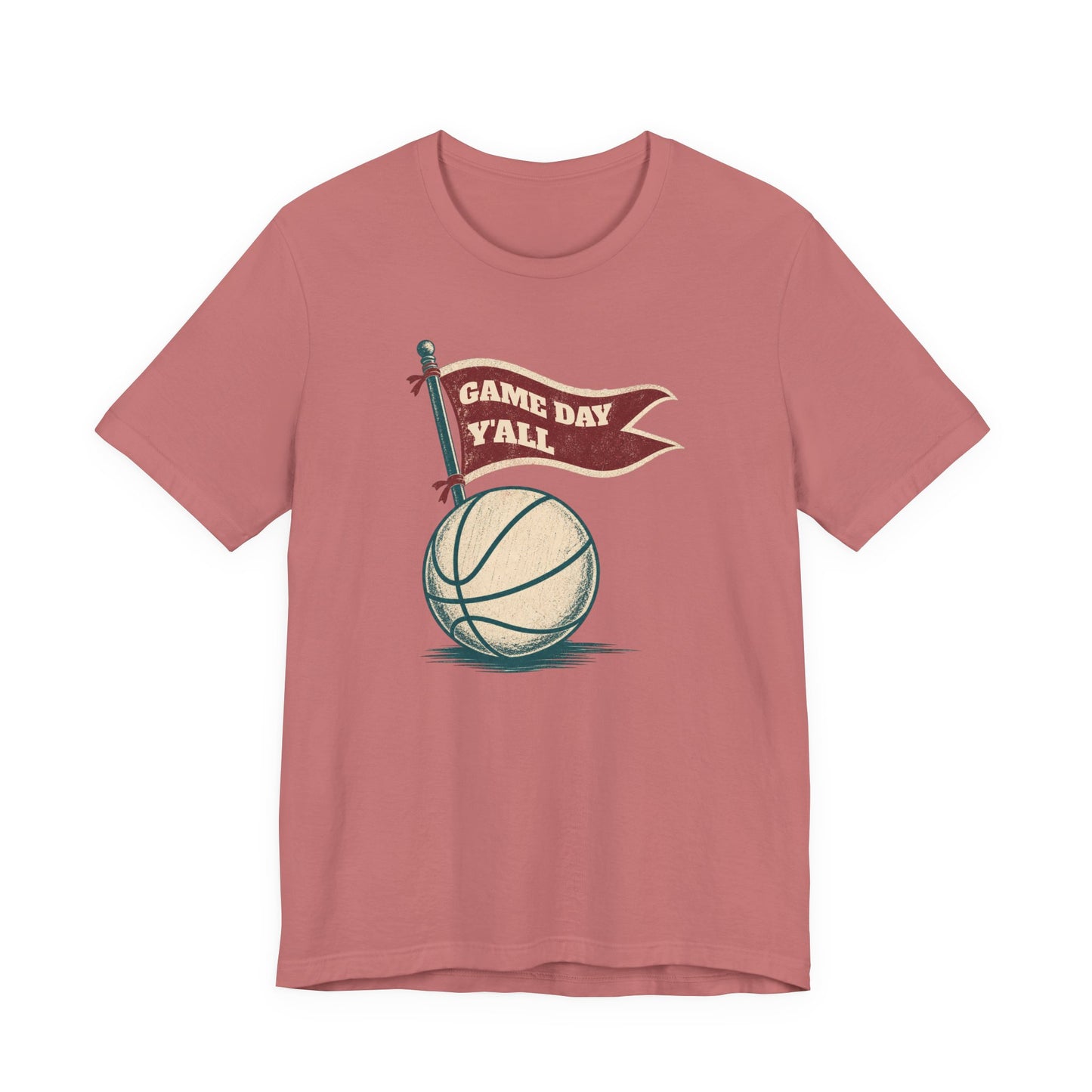 Game Day Y'all Basketball T-Shirt | Vintage Flag Tee | Perfect Gift for Hoopers