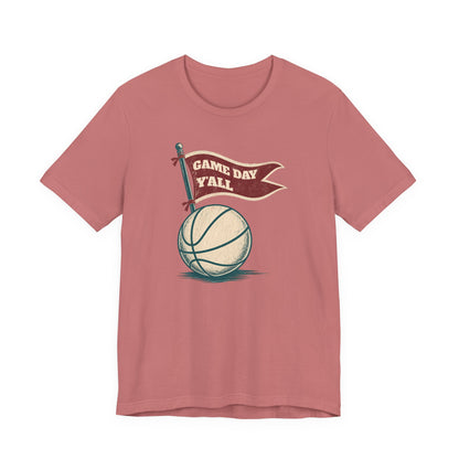 Game Day Y'all Basketball T-Shirt | Vintage Flag Tee | Perfect Gift for Hoopers