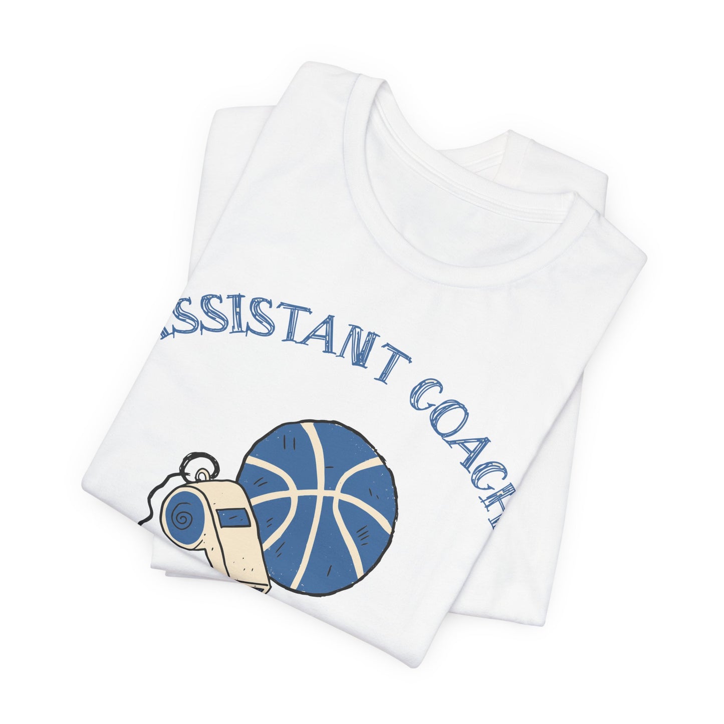 Assistant Coach Basketball T-Shirt | Whistle & Ball Tee | Perfect Coach Gift