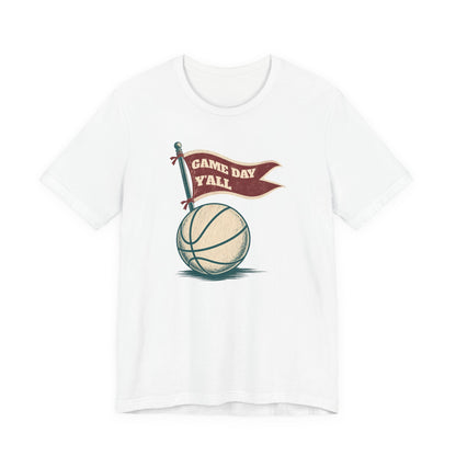 Game Day Y'all Basketball T-Shirt | Vintage Flag Tee | Perfect Gift for Hoopers
