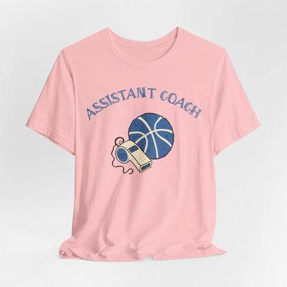 Assistant Coach Basketball T-Shirt | Whistle & Ball Tee | Perfect Coach Gift