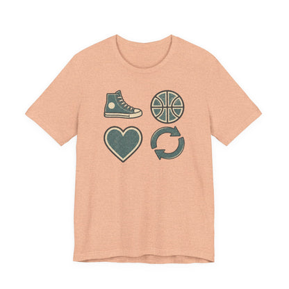 Live Hoop Repeat Basketball T-Shirt | Vintage Hooper Tee | Perfect Gift for Court Players